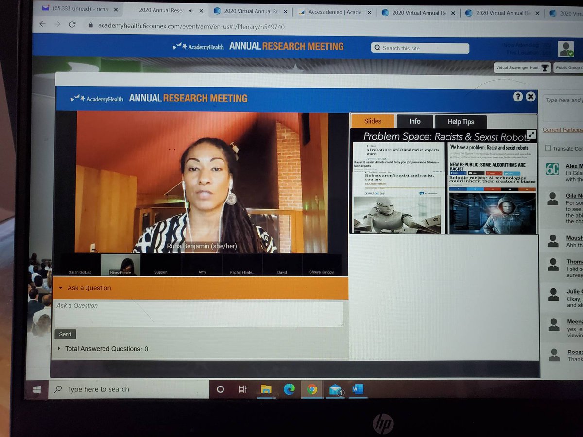 DrSimpsonHSR's tweet image. Innovation that enables containment..the #newjimcode. Quotes Ziad Obermeyer study last year. #NewJimCode
1. Engineered inequity
2. Default discrimination
3. Coded exposure
4. Techno benevolence
Hum. Lots to think about. 
#ARM20