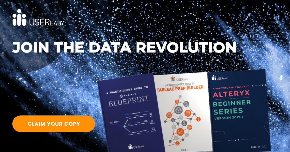 Filled with rich content and written by industry experts - our latest publications are now available at No COST.  

▪️Tableau Prep Builder
▪️Tableau Blueprint
▪️Alteryx Beginner Series

Follow the link below, and claim your complimentary books - hubs.ly/H0t0pYj0