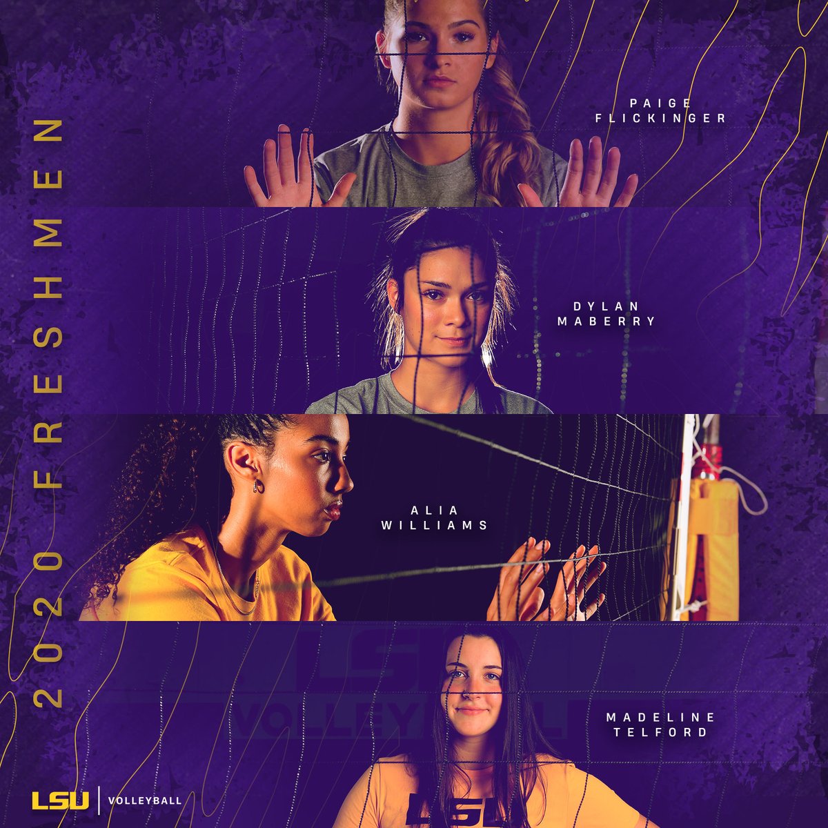 lsuvolleyball's tweet photo. Can't wait to see these freshmen in action 😤 https://t.co/OprywoHwtp