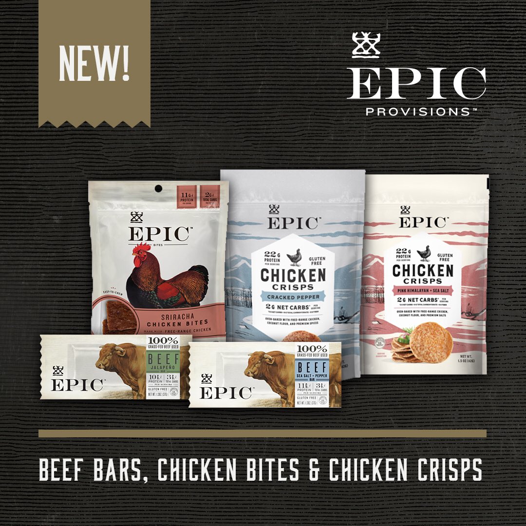 Introducing five new EPIC products to satisfy your snack cravings‼️ Made with meat and simple spices, this keto-friendly lineup is perfect for the carb conscious snack seeker. Now available on epicprovisions.com