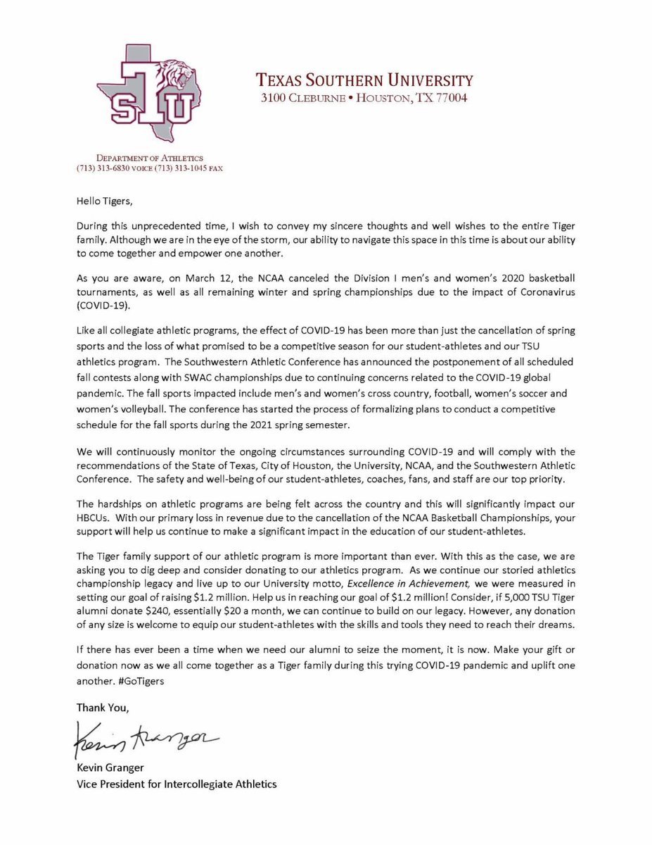 TXSOTigers's tweet image. Tiger Nation, 

If there has ever been a time when we need our alumni and supporters to seize the moment, it is now. 

giving.tsu.edu/tsuathletics/