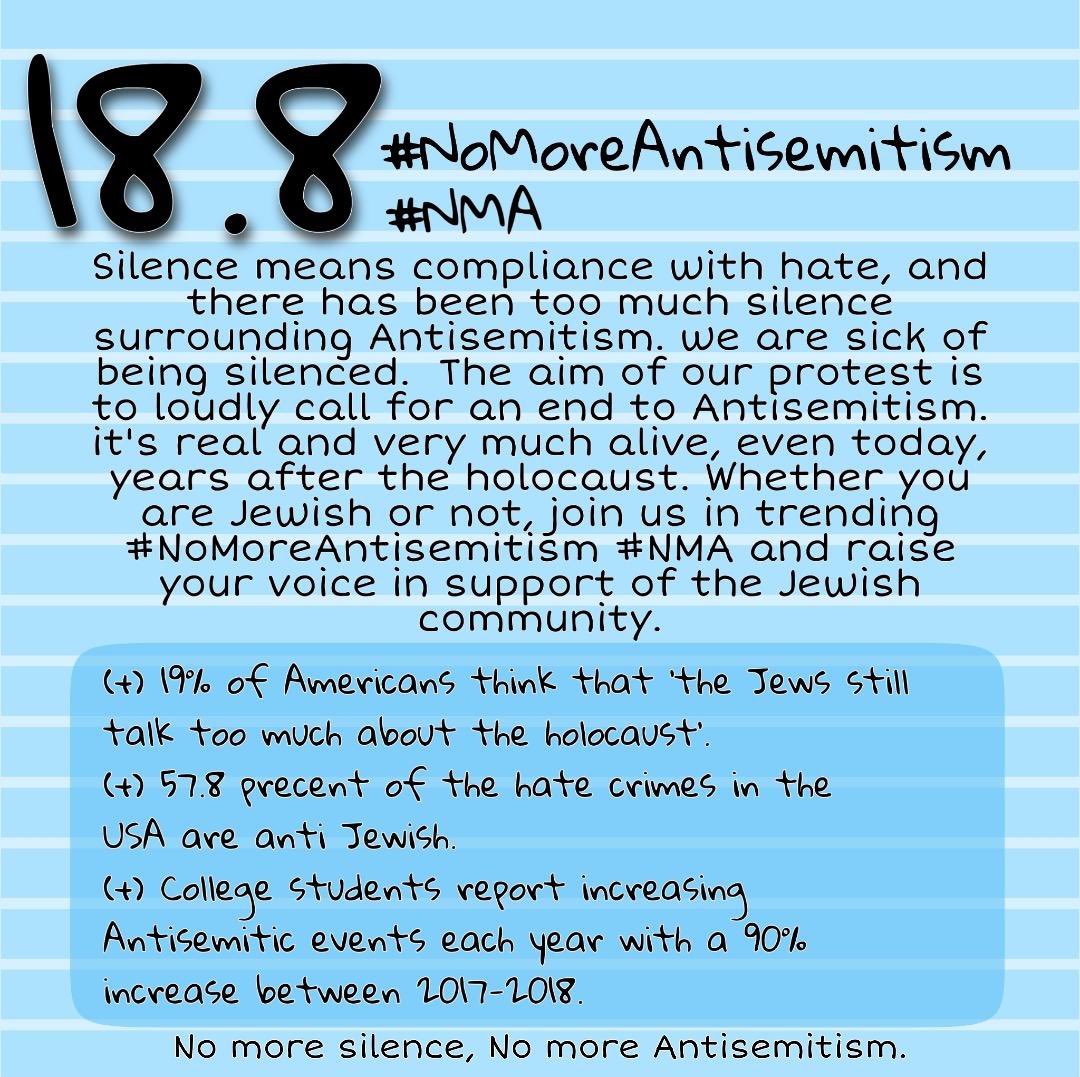 #NoMoreAntisemitism #NMA