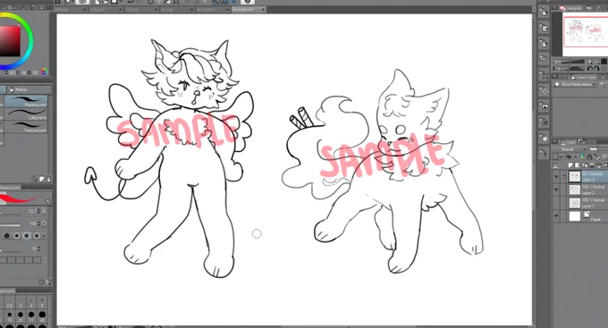 practicing furry art cause im gonna work on my commission carrd and i need samples but i might sell these designs once they're done... cause i don't have use for them sjdfsnf 