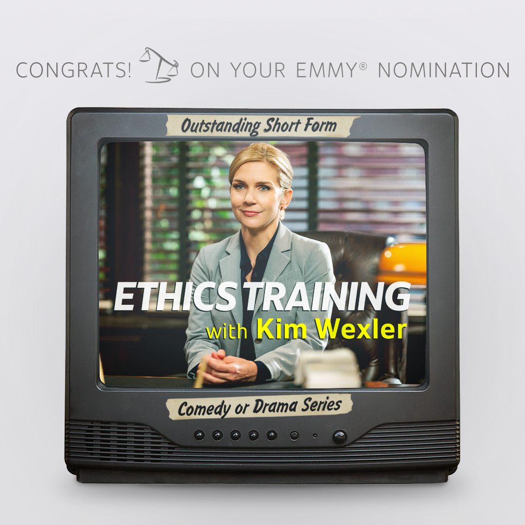 AMC_TV's tweet photo. Who said ethics weren’t profitable? Congratulations @rheaseehorn and @BaconAndSons on your nomination for Legal Ethics with Kim Wexler. https://t.co/no09p9gP70