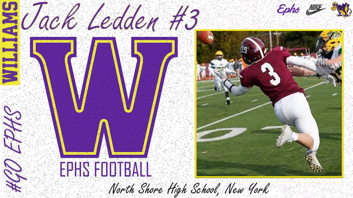 JackLedden's tweet photo. Super excited to announce that I am committing to the admissions process with Williams College and Williams Football! Thank you to @Coach_Blu and Coach Raymond for everything @EphsFB https://t.co/iTaEJ6X5cK