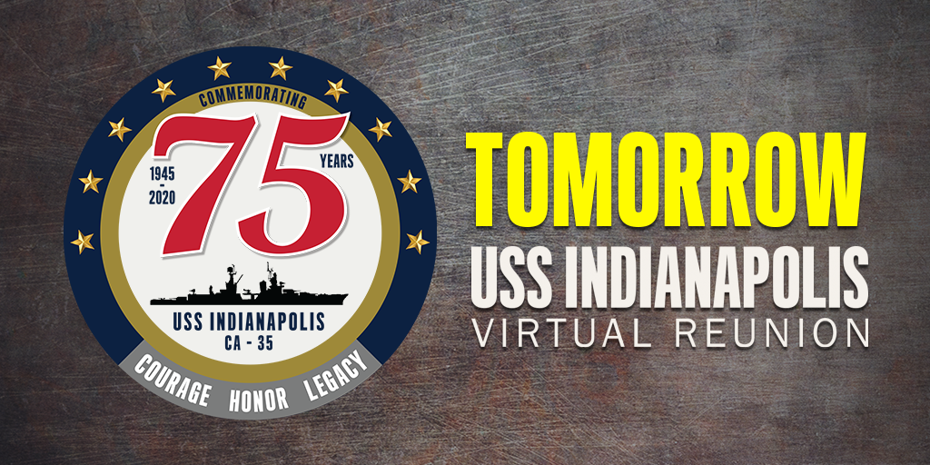 Gather your friends and family, it's time to honor our heroes. The Virtual #USSIndy Reunion starts tomorrow and goes through Saturday, Aug. 1 - Live coverage on our official Facebook and YouTube pages. More information available at ussindianapolis.com.