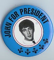 wearing the “john for president” pin AS HE SHOULD