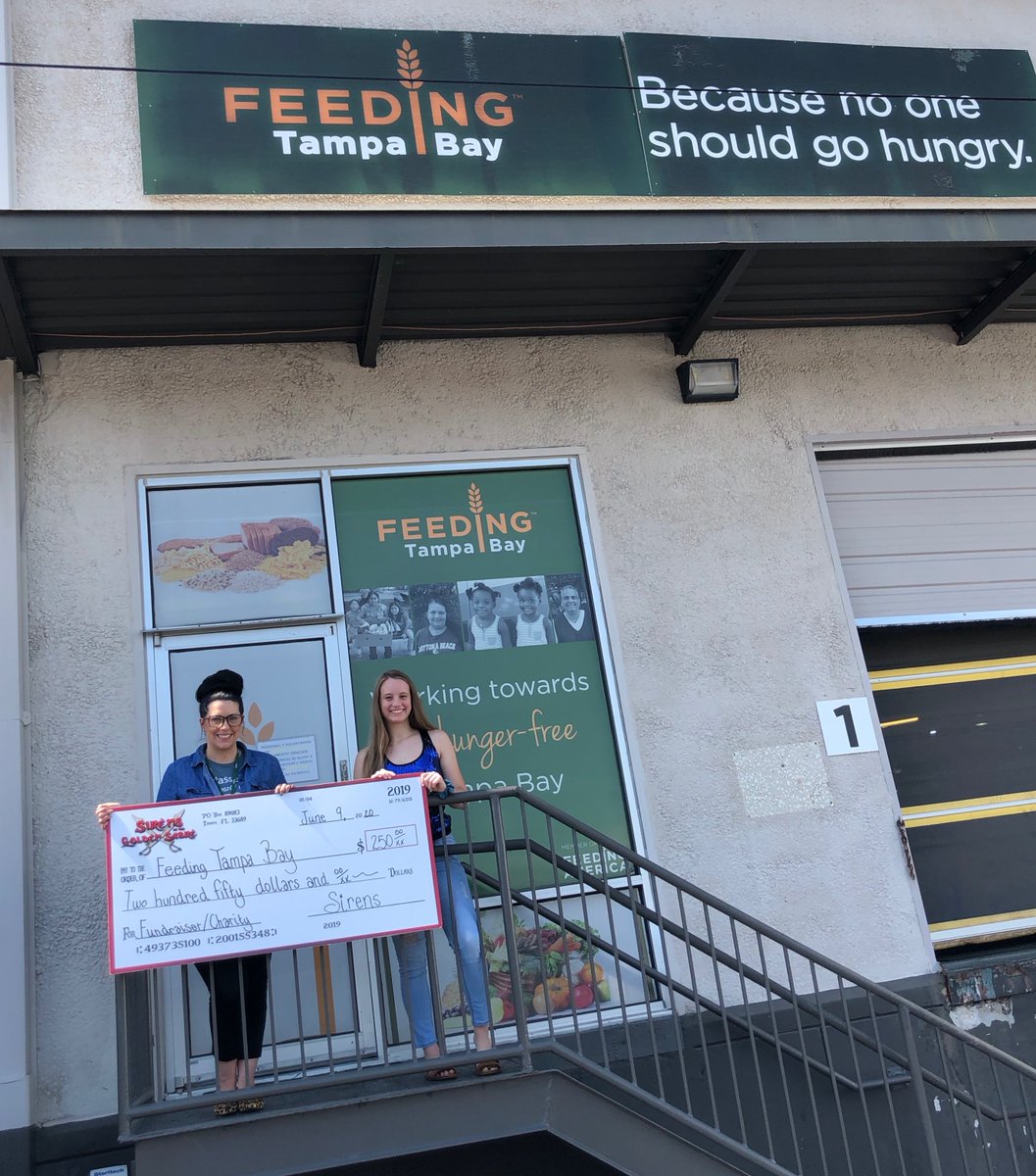 Your Sirens making a donation to <a href="/FeedingTampaBay/">Feeding Tampa Bay</a>. They do great deeds!