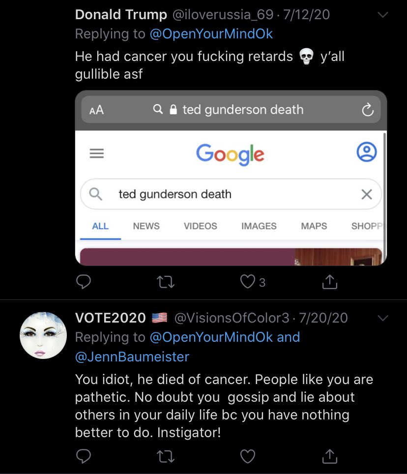 OpenYourMindOk's tweet photo. it has come apparent to me that i was mistaken but if you make such rude insults such as @iloverussia_69 and @VisionsOfColor3 , i suggest you find somebody who cares for youre cruel words. we make mistakes but calling people derogatory terms, is not. i will be sure to fact check. https://t.co/yVo3n3dVhX