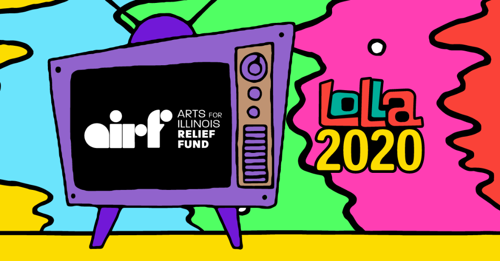 lollapalooza's tweet photo. The @ArtsAllianceIL Relief Fund provides financial relief to venues, organizations and workers in the creative industries who have been impacted by COVID-19. Donate using @PayPal between 7/27/20 and 8/2/20 and Lolla will match up to $10,000: https://t.co/7VYxq08odr @ChicagoDCASE https://t.co/zPUPcL0LKy