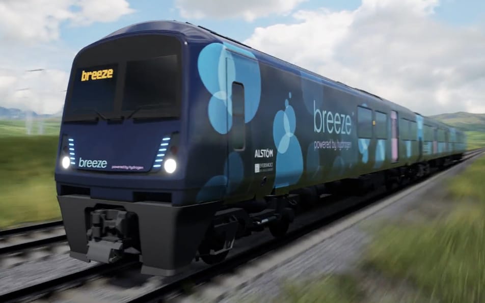 JohnDavidEde's tweet photo. Hydrogen or battery trains powered by renewable energy are set to provide comfortable zero emission travel across the West Highland, Far North, Stranraer &amp; Kyle lines in Scotland. This will complement electrification of the busier routes to eliminate greenhouse gas emissions. https://t.co/xYRB3deAie