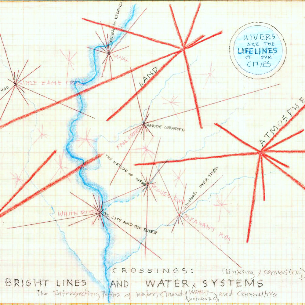 CityAsLivingLab's tweet image. Today is #worldnatureconservationday! This is a drawing from our project STREAMLINES, which took place in Indianapolis. This project encouraged visitors to explore the connections between water and their daily lives. #ecoart #climatechange