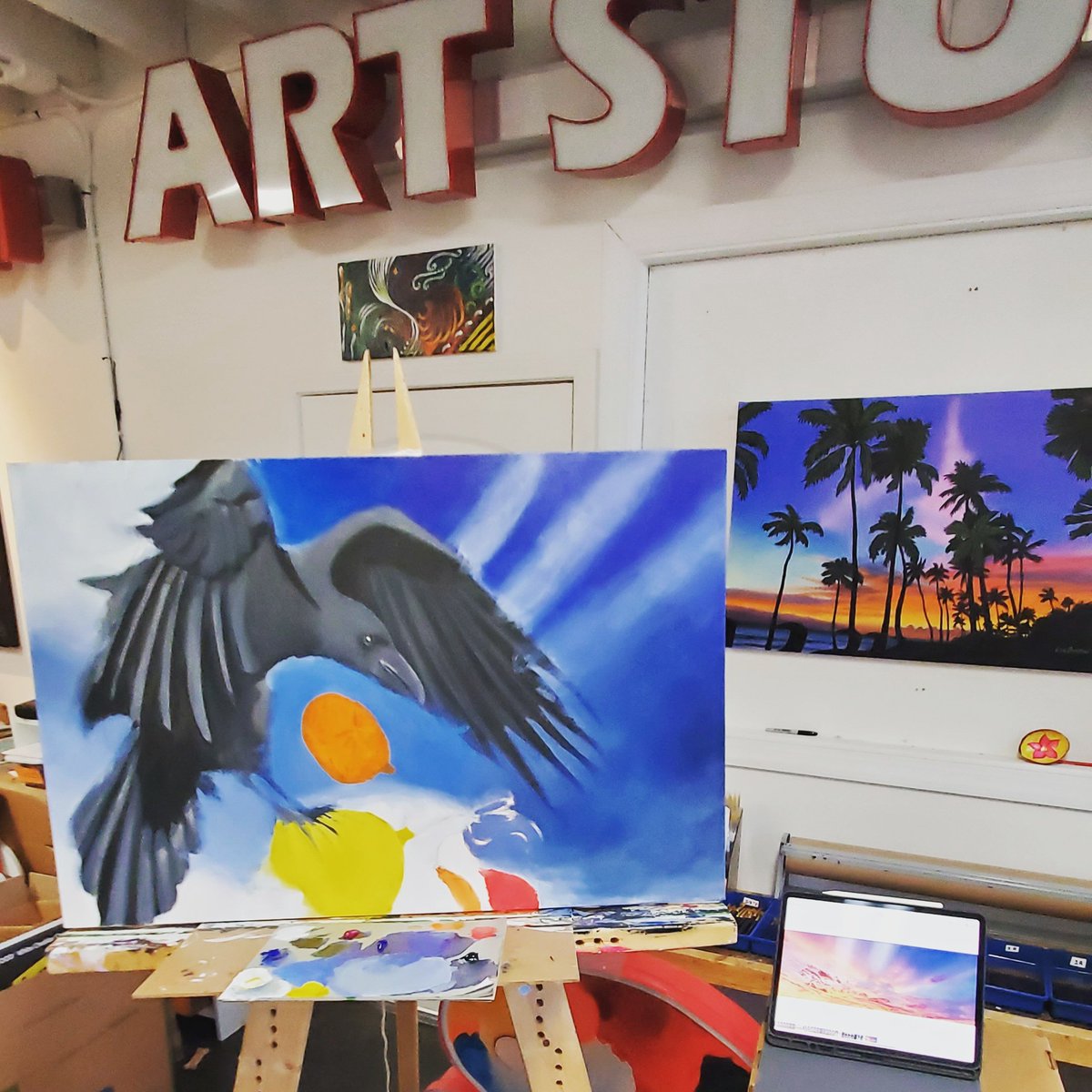 LB_ArtStudio's tweet photo. Work in progress!
.
#JerrysArtarama #sohourbanartist #sohoacrylics #creativemarkbrushes #qualitagoldentaklon #prostrokepowercryl #charvinparis #charvinacrylics @jerrysartarama
@jerrysartists #crow #sky #sunset #lizboston #lizbostonartstudio https://t.co/j25LeME3mv