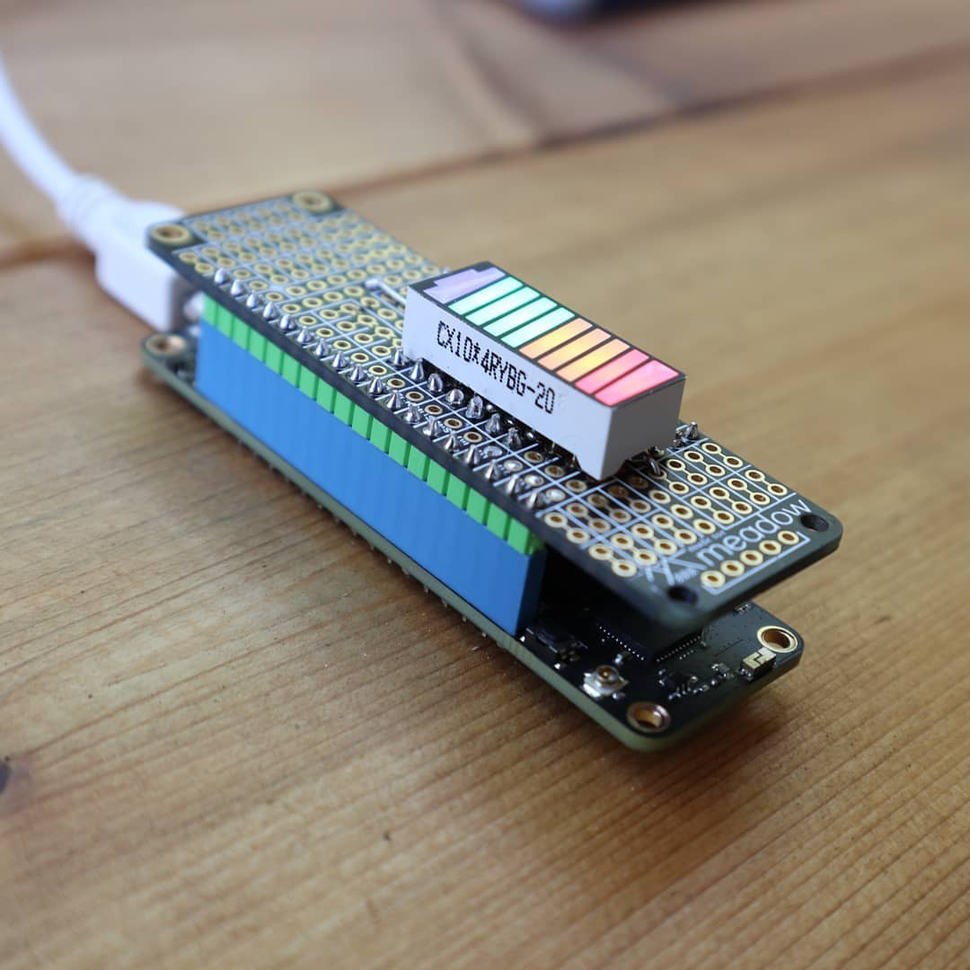 OffiCuteLava's tweet photo. Meadow Shield with a LedBarGraph.
📷 @jorgedevs (IG)
#cuteLava #meadowiot #meadowkickstarter #netduino #arduino #raspberrypi #hardware #hacker #stm32 #esp32 #csharp #dotnet #dotnetdeveloper #developer #automation #iot #electronics #led #sensors https://t.co/lOxl8tNDW8