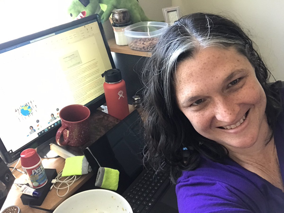 accessgeo's tweet photo. @Microsoft #OneWeek2020 virtual hacking is in full swing!! Coffee, water, snacks, Pepcid, chapstick and video production - check! #AbilityHack https://t.co/jNxSsY6HeO