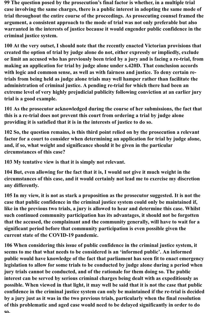 Gamble rejected both the D argument about the complexity of a jury trial and the P argument about the desirability of a jury retrial of a jury trial.