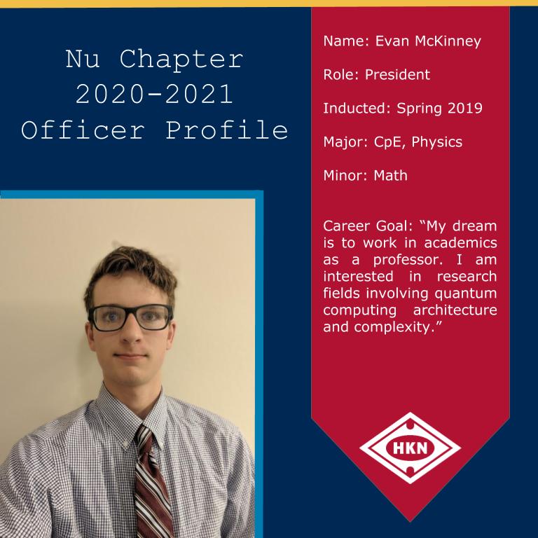 HKN_Nu_ISU's tweet photo. Meet Evan, our 2020-2021 Nu Chapter President! #IamHKN #NuChapter https://t.co/SdrQ3oehvY