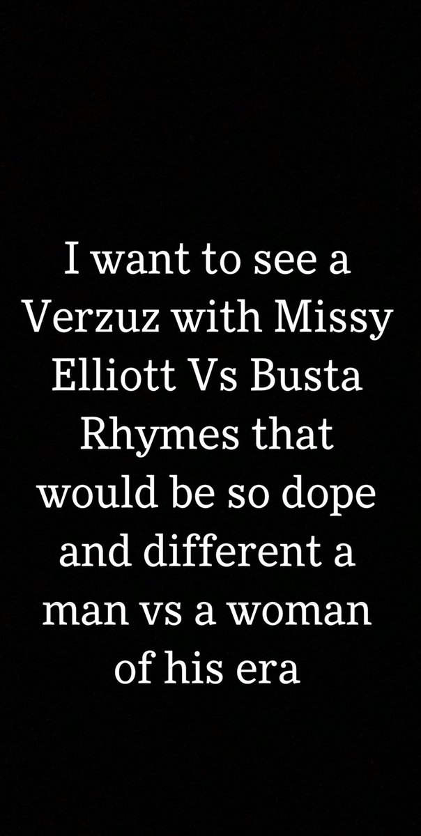 DaRealSupabadd's tweet photo. @MissyElliott @BustaRhymes pppllleeeaaasssseee make this happen. Put a twist to the Verzuz game two legends this would be epic! https://t.co/Gny3ZhJzF1