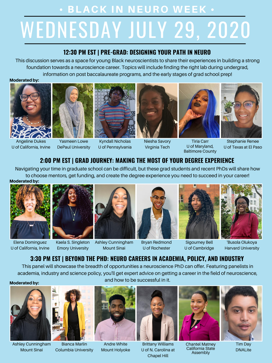BlackInNeuro's tweet photo. Tomorrow is #BlackJourneyToNeuro! 🧠🧠🧠 

A lot of greatness is in store but for now, make sure you sign up for our live panels today!✅🗓️ 
We welcome allies who are interested in learning from the insights of our panelists to attend our discussions. https://t.co/GLPYGgCeyQ https://t.co/y7cfPOSpfo