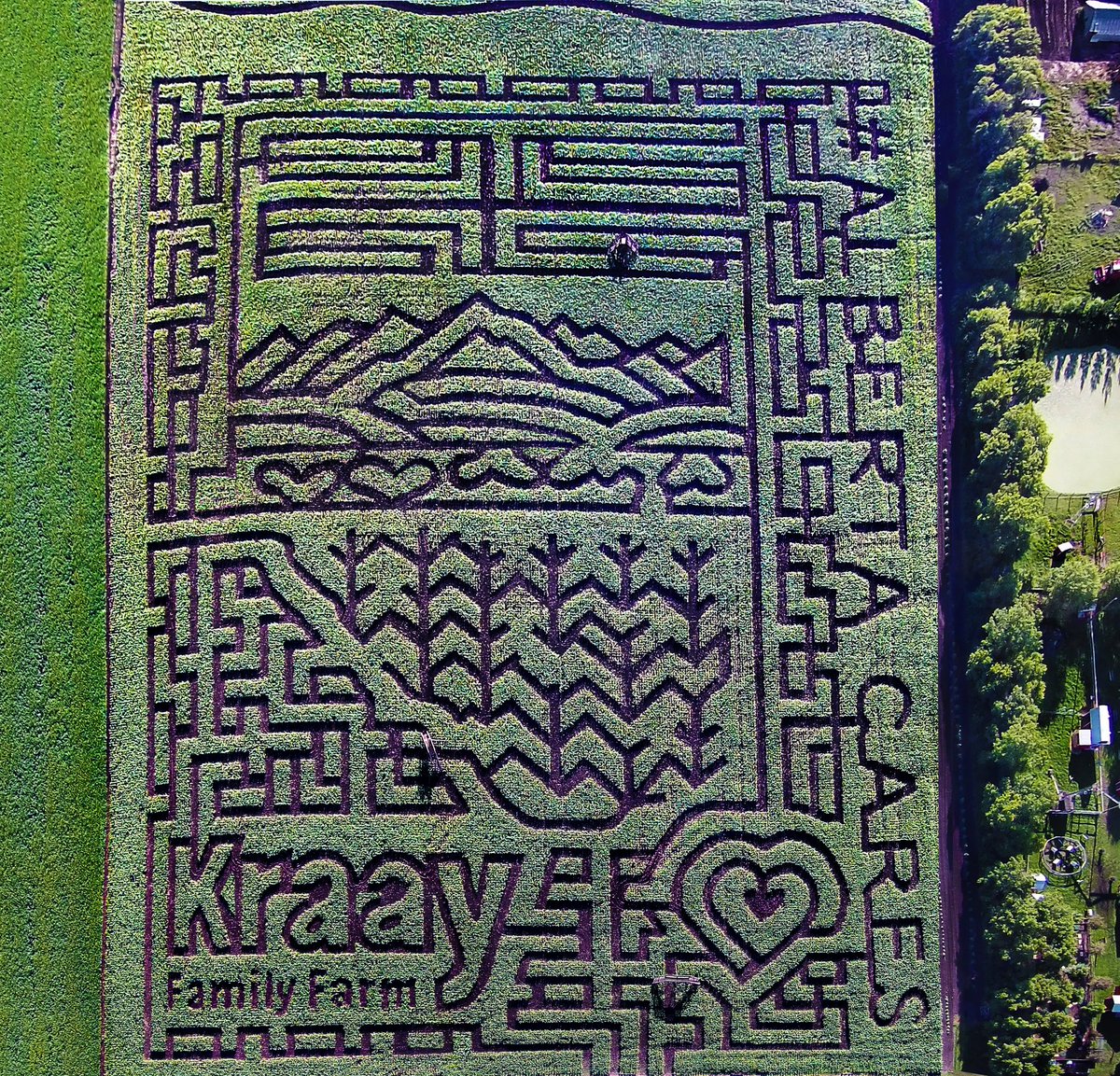 This year's #kraayfamilyfarm maze is celebrating Alberta and Albertans. A big thank you to <a href="/CMOH_Alberta/">Alberta Chief Medical Officer of Health</a> for caring so much about Albertans and showing us a great example of how #albertacares Thank you for encouraging us to be kind and to take care of each other well.