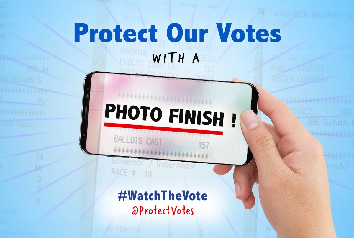  #ProtectOurVotes  #PhotoFinish 8/