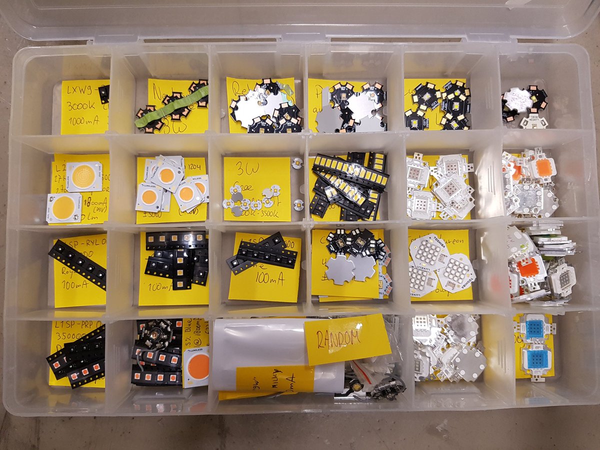 Benadski's tweet photo. Sorted out some of my LEDs. To light up all of these at rated power you will need about 3kW

I think there's over 9000W of power needed to light up all of the LEDs I have. So still have a lot of sorting to do... But that's for another time. ;) https://t.co/EtqbjXndt4