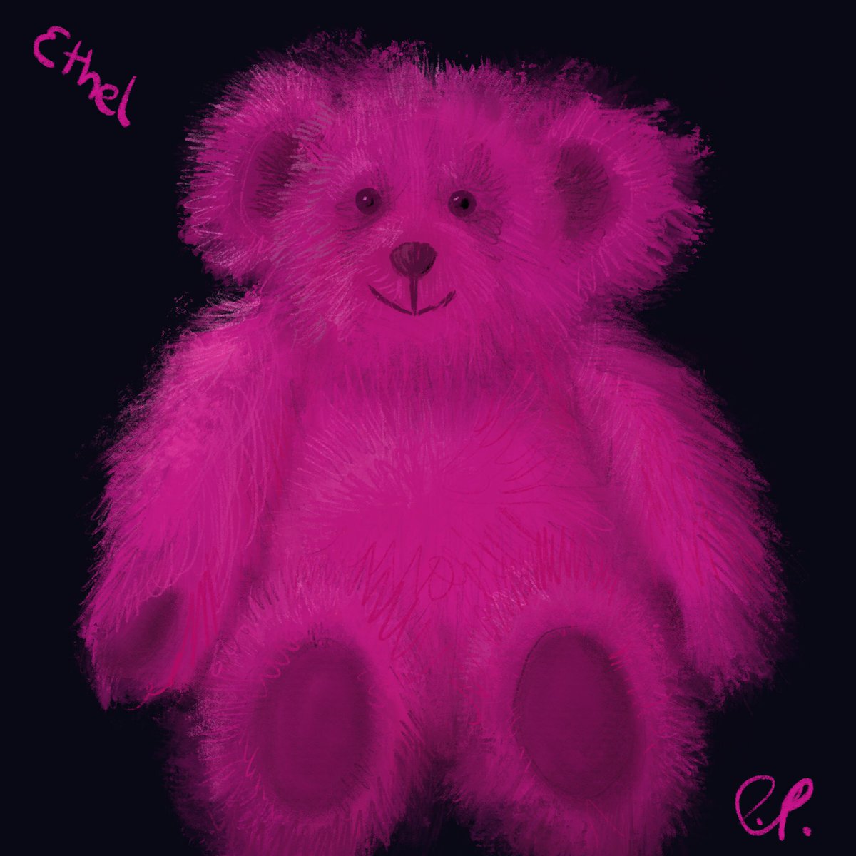 ‘Ethel’ A kindly bear! #art #digitalart #digitaldrawing #digitalpainting #procreateart #bear #bears #bearsoftwitter #teddy #teddies #teddybear #teddybears #soft #cuddle #plush #plushies #plushie #mohairbear #pink #cute #sweet #bearfriends