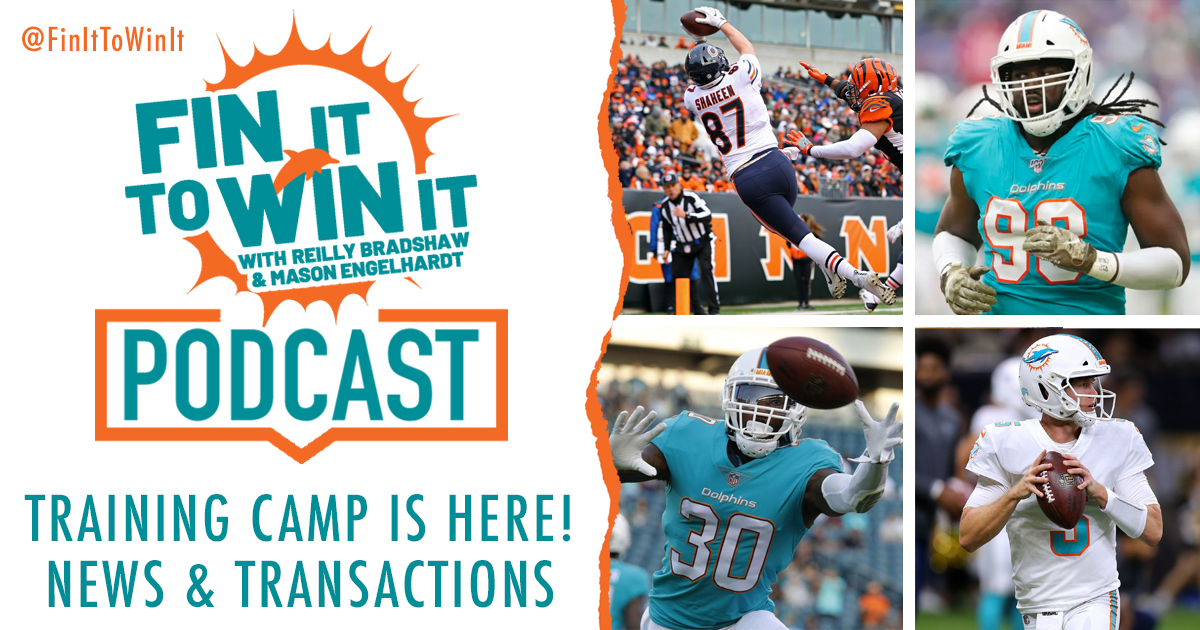 🚨New Episode🚨

Training camp is finally here! The transactions are coming in hot as the #Dolphins prepare to take the field. We cover all of the latest news here ⬇️🎧
Apple: apple.co/3f7Fic7
Spotify: spoti.fi/2P5N6Aq

Presented by <a href="/bluewirepods/">Blue Wire</a> &amp; @betonline_ag