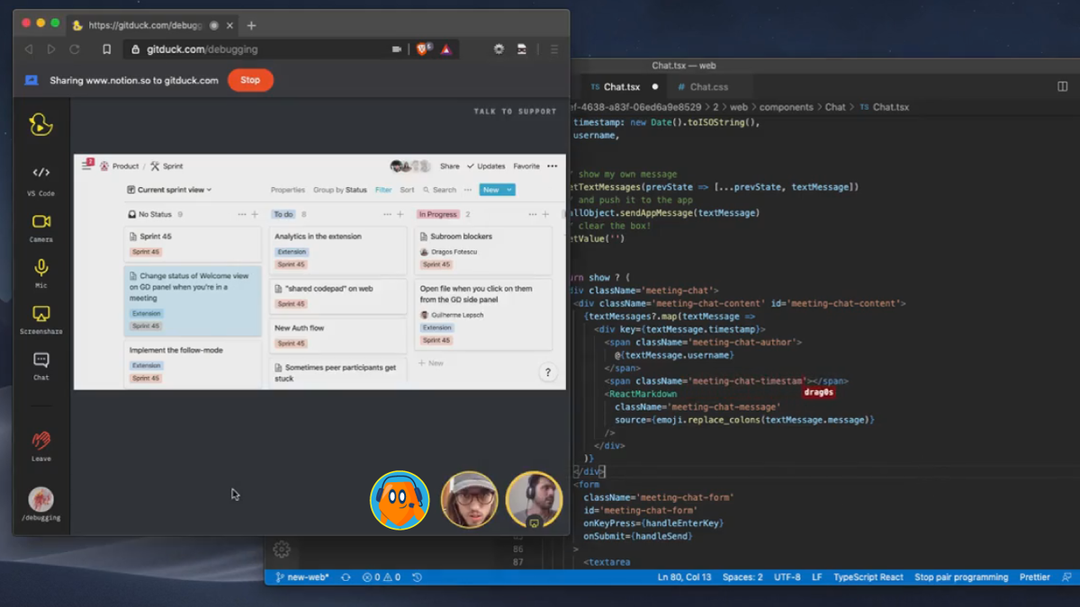 DresdenPartners's tweet photo. ¿YA USAS GITDUCK?

#GitDuck es una herramienta para escribir y #debuggear #código con tu equipo en tiempo real, con chat de audio y video optimizado, disponible en el Marketplace de #VisualStudio.

#FelizMartes #Java #Python #javascript #php #linux https://t.co/eZv32RSr69