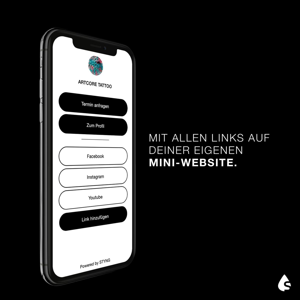 felixmarmann's tweet photo. https://t.co/ZjI2I9ln11

STYNG Management-Software für Tätowierer und Studiomanager. Deine eigene Mini-Website. Wie Linktree nur besser. Direkt integriert mit unserem Anfragen- und Kundenmanagement-System. https://t.co/0n5P7yT2Zc
