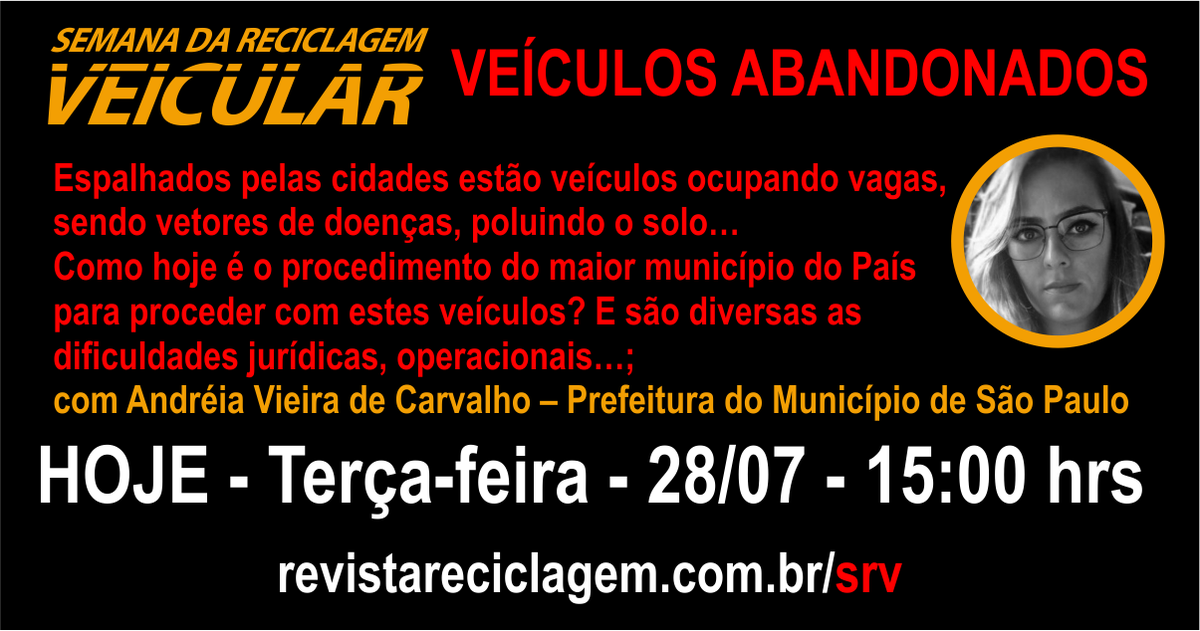 revreciclagem's tweet photo. Semana da Reciclagem Veicular - Veículos abandonados
Estamos no ar!

https://t.co/XYvwv4Q2Pg https://t.co/aNlTlASO3P