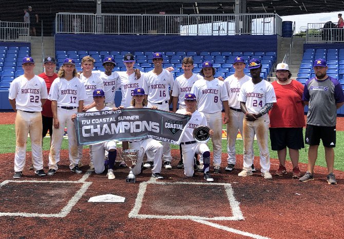 CarolinaRockies's tweet photo. The Rockies 17U Key are your 2020 PG 17U Coastal Summer Champions! 17U Key goes 6-0 to claim the title.  Rockies with a win over 5 Star in the semis and Golden Spikes in the finals. MVP-Jacob Mabe, U of Mt Olive Commit. Go Rockies! ⁦@CarolinaRockies⁩ https://t.co/mkP63chnu5