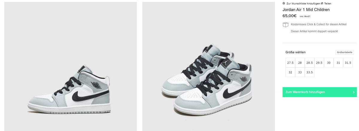 more_sneakers's tweet photo. DE ONLY : Air Jordan 1 Mid PS 'Smoke Grey' now live on Size DE
=>https://t.co/nxtzbQOb3w https://t.co/1KoYuoKsml