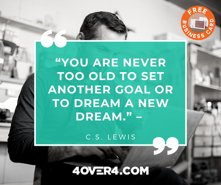 For us, it is not the number of business cards given out but the number of businesses we have impacted. It is never too late to start something new #4OVER4CARES #TuesdayThoughts