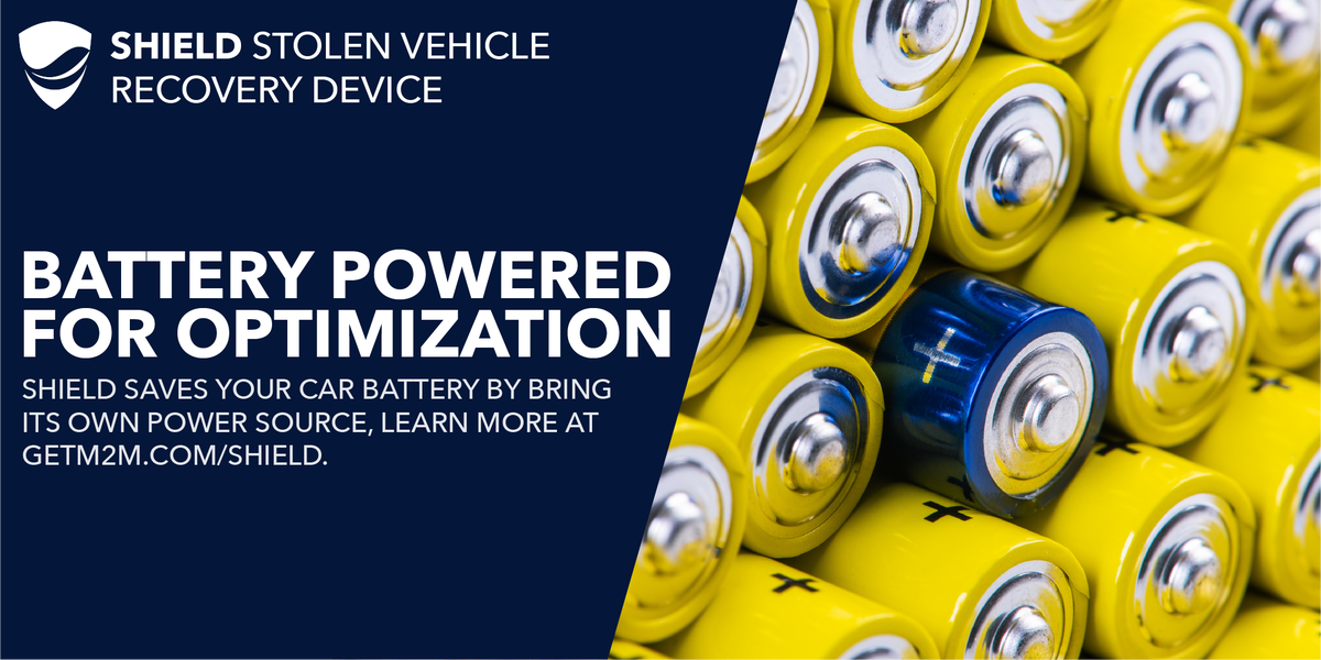 M2mTechnologies's tweet photo. Our self-powered device protects your vehicle without draining the battery. Learn why dealerships and consumers are choosing Shield at https://t.co/WquB6i1EKS. #shield #batteryoperated #stolenvehiclerecovery https://t.co/lzidyo11Hs
