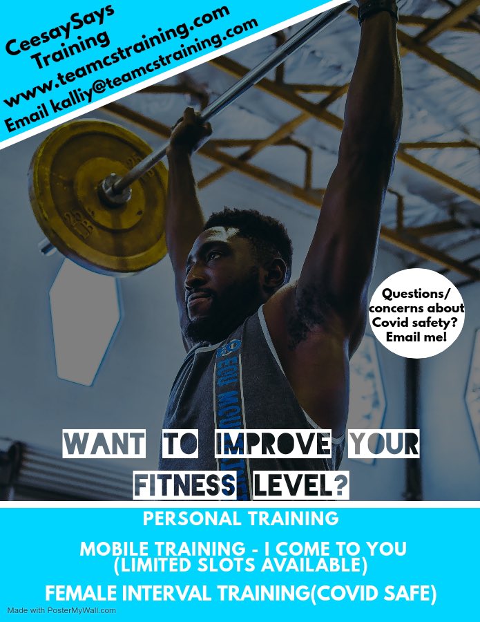 CeesaySays's tweet photo. Good Morning CeesaySays Fam!!! 

I’m happy to announce that I am available for Personal Training again! 
‼️NOW ACCEPTING NEW CLIENTS‼️

If you are in the Greater Seattle area, contact me for your fitness needs and/or availability. Ask about the F.I.T Group starting next month. https://t.co/ZLfkWmuolf