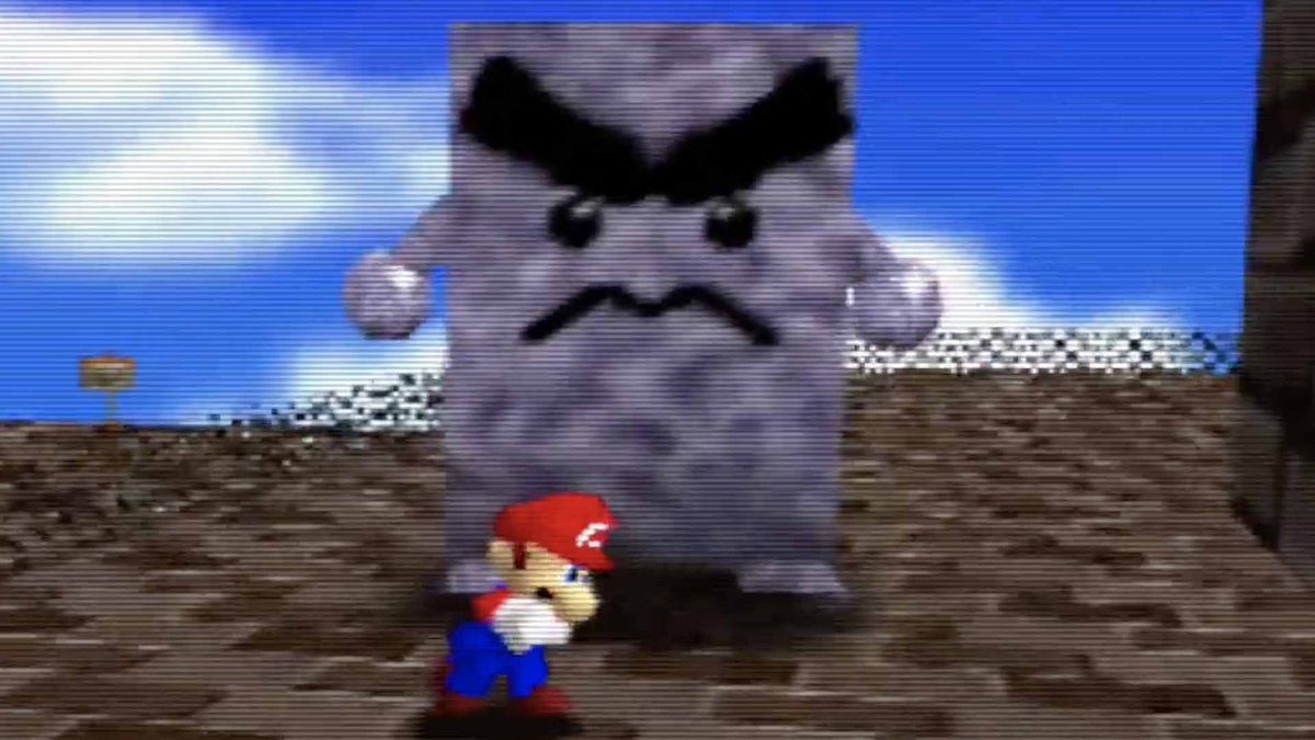 The #SuperMario64 beta Whomps were too pure, too beautiful for this world... Have a look at their designs: nintendowire.com/news/2020/07/2…