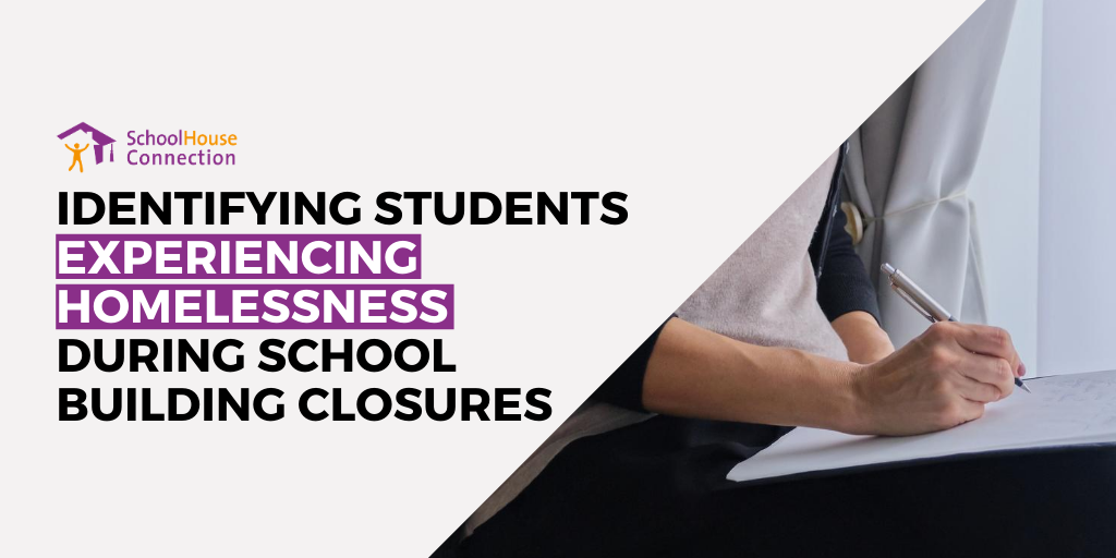 SchoolHouseConn's tweet image. With many school buildings completely or largely closed this fall, identifying students experiencing #homelessness will require revisions to typical techniques.

Checklist to promote identification of students experiencing homelessness during #COVID19: bit.ly/2CMy8wY