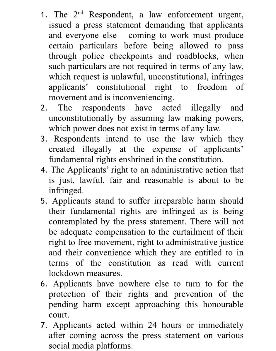 BREAKING NEWS|| News filtering to AJJF is that High Court Judge Mushore has ordered unconstitutional, null and void the notice by #Zimbabwe Republic Police akin to apartheid pass laws imposing duties on Zimbabweans to carry a raft of identity and work passes to travel freely