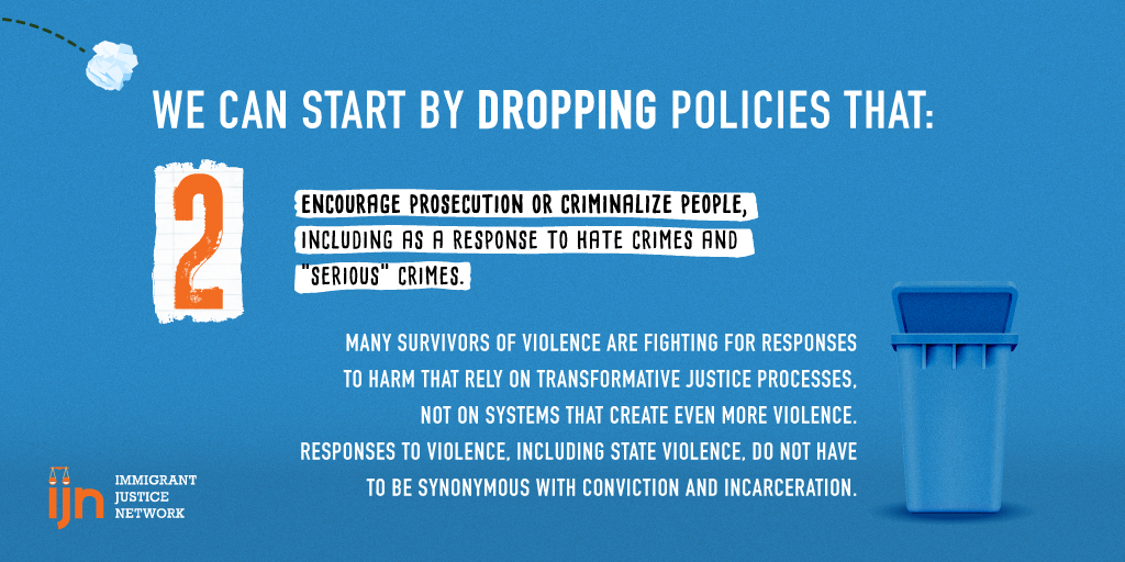 Carceral responses lead to carceral results. Our response to violence, including state violence, shouldn’t lead to more policing, surveillance and incarceration. 4/