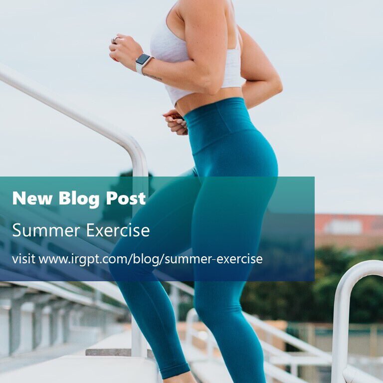 IRGPT (@irgpt) on Twitter photo New blog is up for exercise tips as the summer heats up! 
irgpt.com/blog/summer-ex… New blog is up for exercise tips as the summer heats up! 
irgpt.com/blog/summer-ex…