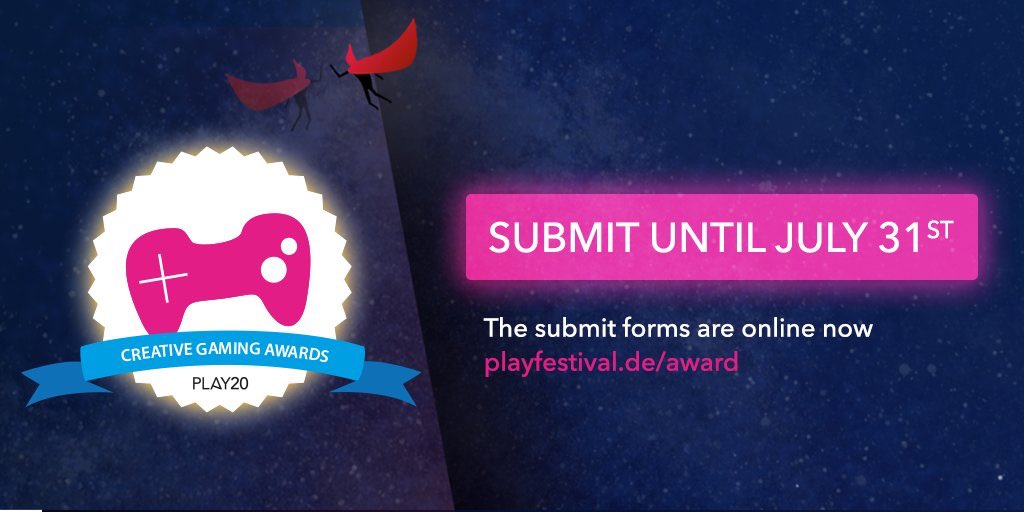 _PLAYfestival's tweet photo. Friendly reminder that the submission for #CGawards will close this Friday!
So hurry up and submit your projects now!
Submit here: https://t.co/Psv3aE3pjz
#PLAY20 #Indiedev #gamedev https://t.co/tPKzIIGHMh