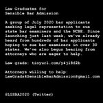 Photo by Law Graduates for Sensible Bar Admission (@LGSBA2020)