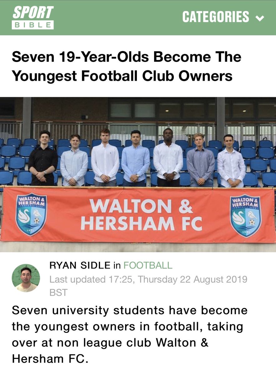 waltonhershamfc's tweet photo. Youngest owner in sports history you say? ๐ง๐ง
#ClassOf18 https://t.co/B4igq9SHWD