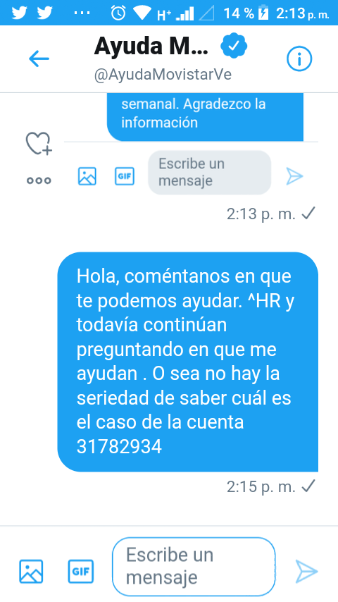 sabitdl075's tweet photo. @AyudaMovistarVe que irresponsabilifad de días que llevo solicitando ayuda y todavía preguntan en que me pueden ayudar . Si pierdo mi cuenta 31782934 uds me restituyen una nueva por su negligencia https://t.co/ZYzfU0BmBd