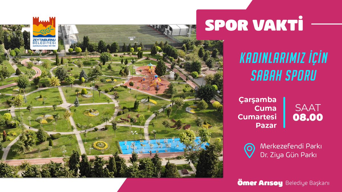 Siz unutmazsınız ama ben yine de hatırlatmak istedim:)

Kadınlar için sabah sporumuz devam ediyor.

Uzman hocalarımız yarın sabah sizi bekliyor.👍

📍Dr. Ziya Gün Parkı

📍Merkezefendi Parkı

⏰ 08.00 

#Zeytinburnu