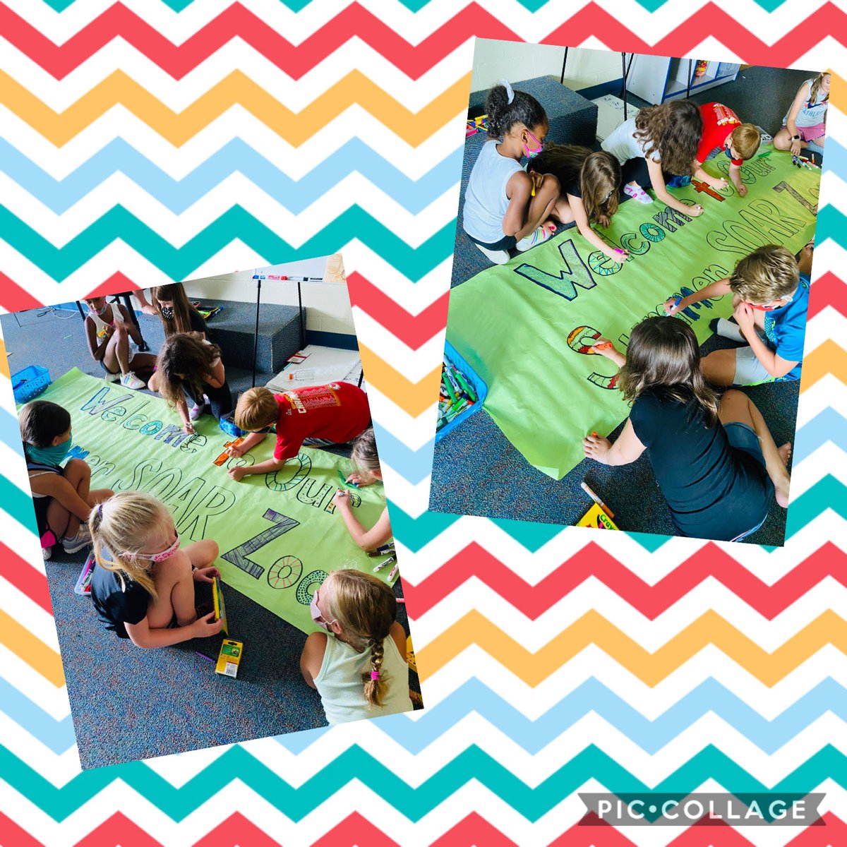 Summerblair32's tweet photo. My little artists are adding the finishing touches to our awesome Zoo sign! #GVSOAR2020 https://t.co/2pw6Y3MEyJ