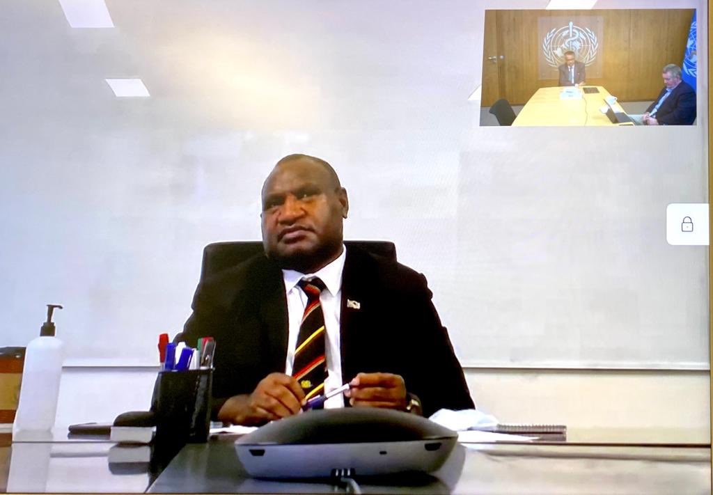 I had a productive call with Jame Marape, Prime Minister #PapuaNewGuinea, about the #COVID19 situation in 🇵🇬. @WHO stands ready to continue its support to 🇵🇬 & Pacific islands: mobilise & deploy emergency medical teams, strengthen testing capacities & deliver medical supplies.