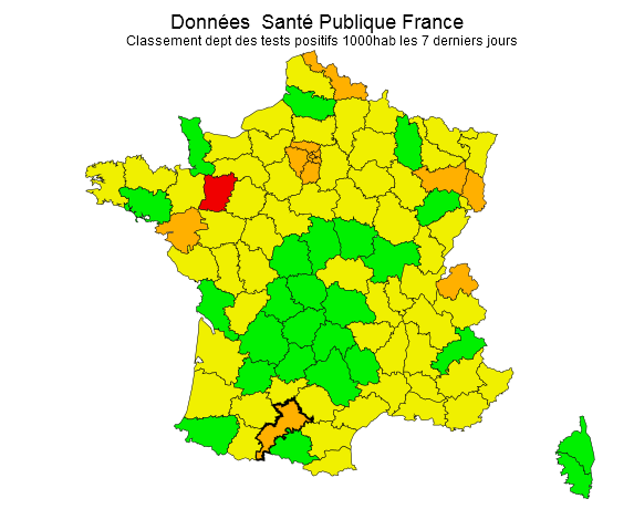meteophile's tweet photo. Evolution du nombre de cas de #COVID19 le samedi 25 juillet.
Toujours une augmentation qui s’accélère inexorablement. 6138 nouveaux cas en 7 jours. 4% en 24h et 45 % en 7 jours.
La #Lozère la #Ceuse encore épargnées à l'écart des "Puy des Fous".
https://t.co/FYEVvKfiT8 https://t.co/uKemT3jcgE
