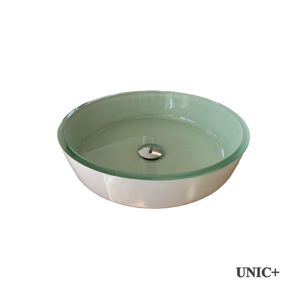 unicplus's tweet photo. New Bathroom Vessel Glass sinks with white base coating https://t.co/YPXyho71Tk